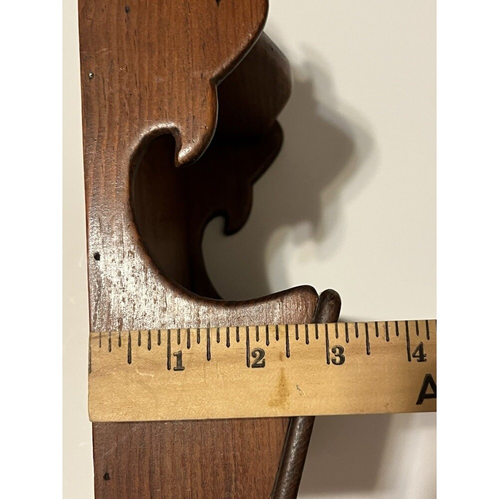 Vtg Wooden Mail Wall Shelf Rack Shelf Primitive Hanging Storage Rustic Farmhouse - Picture 7 of 9